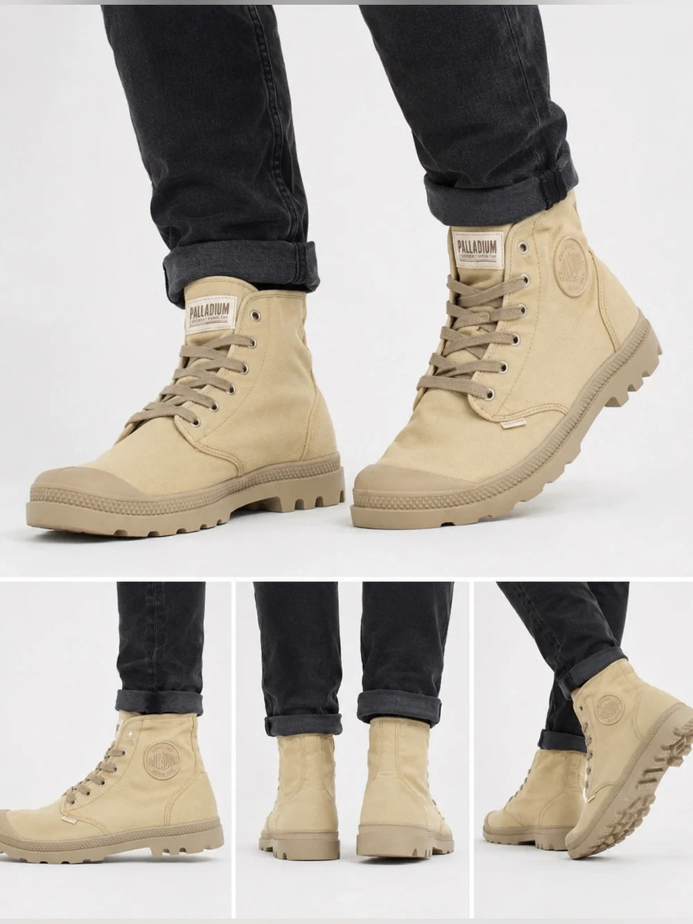 Palladium Pampa Hi Canvas Boots Men’s US 9.5 Beige